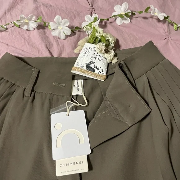 Stunning Pleated Wide-Leg Pants Elegant Sexy NWT Commense LAST CALL! - Picture 2 of 14